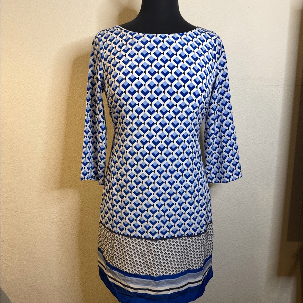 Old Navy Blue and White Patterned Tunic